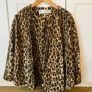 Trina Turk Leopard Print Cape Jacket